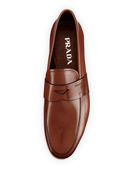 brown prada loafers